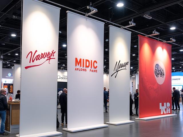 Auffällige Banner und Fahnen für Messen und Events